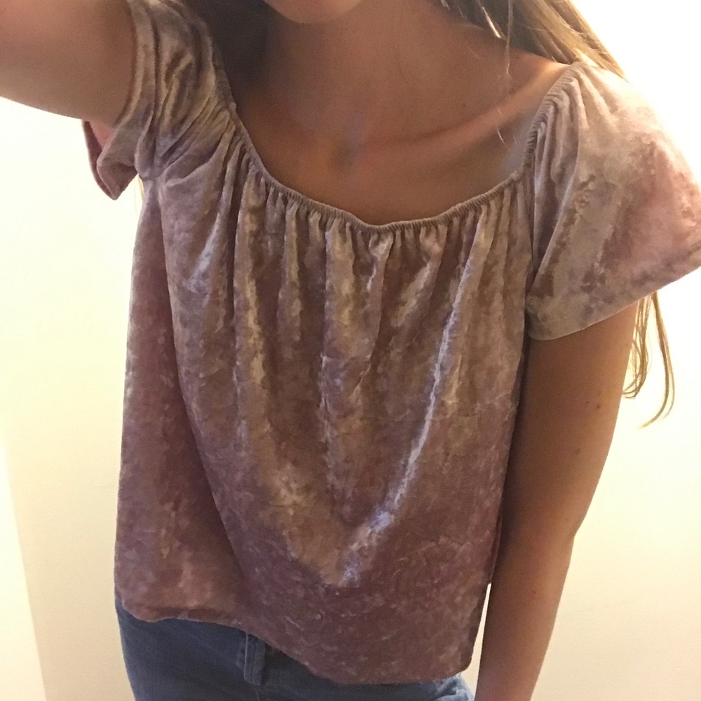 Velvet square cut top